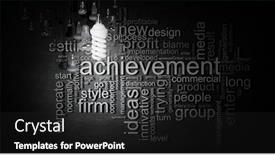  Presentation with great idea - Theme enhanced with great-idea-for-success-mixed background and a dark gray colored foreground