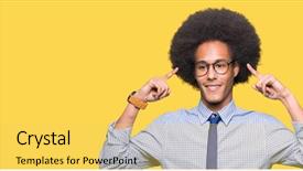  Presentation with african american in business - Amazing PPT theme having great idea or thought good backdrop and a  colored foreground