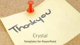  Presentation with corkboard - Beautiful PPT theme featuring great image of a thankyou backdrop and a cream colored foreground