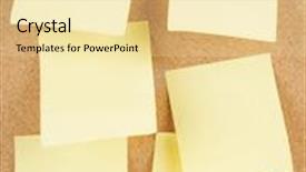  Presentation with corkboard - Colorful theme enhanced with great image of notes pinned to a corkboard backdrop and a blonde colored foreground