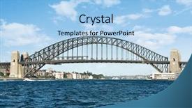  Presentation with sydney harbour bridge - Beautiful slide deck featuring great image of sydney harbour backdrop and a light blue colored foreground