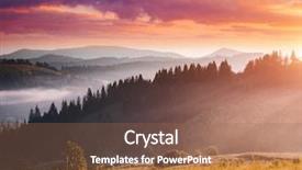  Presentation with national parks yosemite valley yosemite - Slide deck enhanced with great impressions - misty alpine valley in sunlight background and a coral colored foreground