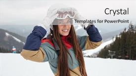  Presentation with lady - Beautiful slide deck featuring great impressions - photo of pretty young lady backdrop and a  colored foreground