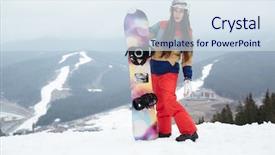  Presentation with holding hands old young - Theme featuring great impressions - photo of young lady snowboarder background and a sky blue colored foreground