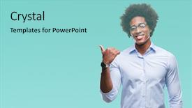  Presentation with afro - Audience pleasing theme consisting of quien quiere ser - afro american business man wearing backdrop and a light blue colored foreground