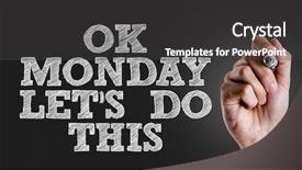  Presentation with writing - Amazing slide set having doing next - hand writing the text ok backdrop and a dark gray colored foreground