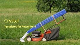  Presentation with razor - Presentation with greatjob - orange lawn mower and big background and a tawny brown colored foreground