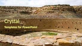  Presentation with dance em casa - PPT theme with great-kiva-by-casa-rinconada background and a tawny brown colored foreground