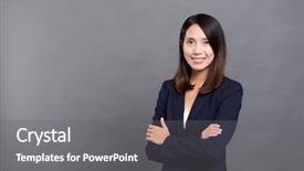  Presentation with asian - Amazing slide set having great leader - asian business woman backdrop and a gray colored foreground