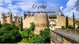  Presentation with medieval - Slide deck enhanced with great medieval castles of loire background and a light blue colored foreground