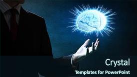  Presentation with mind - Slide set consisting of great mind ability background and a navy blue colored foreground