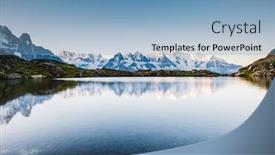  Presentation with mont blanc - PPT theme having great-mont-blanc-glacier background and a light blue colored foreground