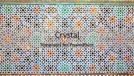  Presentation with mosaic - Colorful presentation design enhanced with great mosque - tiled oriental mosaic wall backdrop and a coral colored foreground