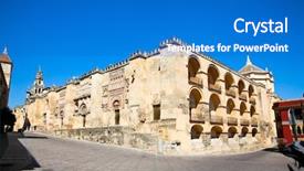  Presentation with cordoba - PPT theme enhanced with great mosque currently mezquita catholic background and a teal colored foreground