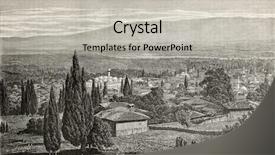  Presentation with mountain view - Slide deck enhanced with great mosque ulu cami background and a light gray colored foreground