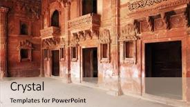  Presentation with india - Slide set with great mughal emperor akbar background and a  colored foreground