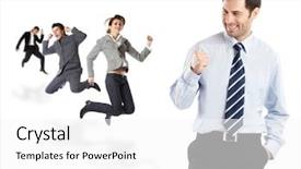  Presentation with news - Slide deck consisting of great news - businessman receives wonderful background and a white colored foreground