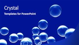  Presentation with dark blue - Presentation having great number of transparent bubbles background and a black colored foreground