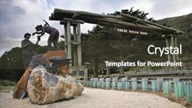  Presentation with memorial purple - Presentation theme enhanced with great ocean road in australia background and a tawny brown colored foreground