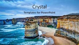  Presentation with ocean - PPT theme with great ocean road victoria - hdr background and a light blue colored foreground