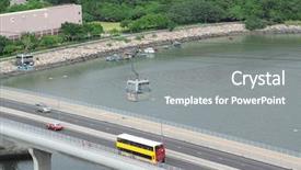  Presentation with orlando florida usa downtown city - Beautiful slide deck featuring great old party - downtown city and traffic bridge backdrop and a gray colored foreground