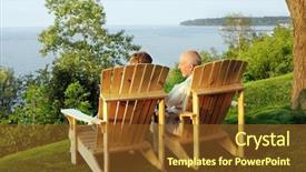  Presentation with man and woman - Cool new presentation with great outdoors - senior man and woman enjoying backdrop and a tawny brown colored foreground