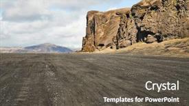  Presentation with iceland - Audience pleasing slide deck consisting of great plains - iceland landscape drone shot backdrop and a dark gray colored foreground