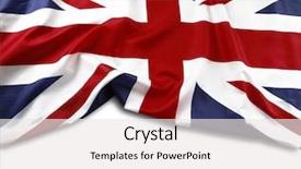  Presentation with union jack flag - Cool new presentation theme with great plains - union jack flag on plain backdrop and a white colored foreground