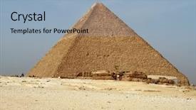  Presentation with egypt pyramid - Beautiful PPT layouts featuring great pyramid of giza - egypt backdrop and a light blue colored foreground