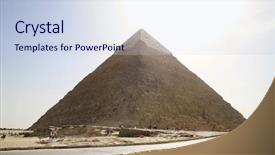  Presentation with pyramid - Slides consisting of great pyramid of giza background and a sky blue colored foreground