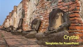  Presentation with ayutthaya - Slides with great relic in ayutthaya background and a tawny brown colored foreground