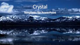  Presentation with salt lake temple - Presentation theme with great salt lake in utah background and a ocean colored foreground