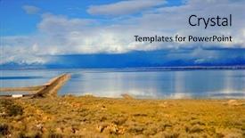  Presentation with utah - Theme enhanced with great salt lake in utah background and a light blue colored foreground
