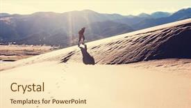  Presentation with sand dunes - Presentation theme with great sand dunes national park background and a cream colored foreground