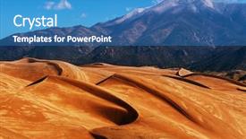  Presentation with sand dunes - Cool new presentation theme with great sand dunes national park backdrop and a teal colored foreground