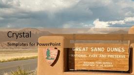  Presentation with national - Beautiful presentation theme featuring great sand dunes national park backdrop and a coral colored foreground