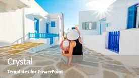  Presentation with daughter - Beautiful PPT layouts featuring great selfie on the beatiful backdrop and a coral colored foreground