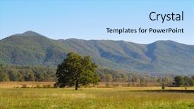  Presentation with mountains - Audience pleasing slides consisting of great smoky mountains from cades cove backdrop and a light blue colored foreground