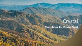  Presentation with tennessee - Amazing PPT theme having great-smoky-mountains-national-park backdrop and a gray colored foreground
