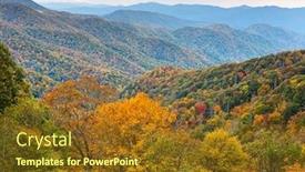  Presentation with tennessee - Audience pleasing theme consisting of great-smoky-mountains-national-park backdrop and a tawny brown colored foreground
