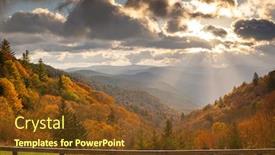  Presentation with tennessee - Cool new slides with great-smoky-mountains-national-park backdrop and a tawny brown colored foreground
