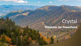  Presentation with park - Beautiful theme featuring great-smoky-mountains-national-park backdrop and a gray colored foreground