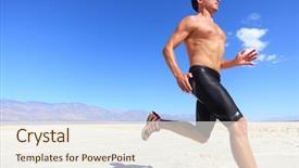  Presentation with sun desert - Beautiful PPT layouts featuring great speed under burning sun backdrop and a sky blue colored foreground