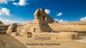  Presentation with ancient egypt - Presentation enhanced with great-sphinx-and-pyramids background and a coral colored foreground
