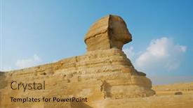  Presentation with human body - PPT theme enhanced with great-sphinx-of-giza background and a gold colored foreground