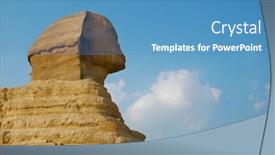  Presentation with human body - Theme consisting of great-sphinx-of-giza background and a teal colored foreground