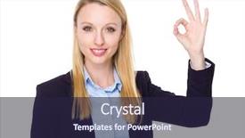  Presentation with young - PPT layouts enhanced with great supervisor - caucasian young businesswoman showing ok background and a wine colored foreground