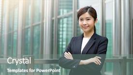  Presentation with asian - Theme enhanced with great teacher - young asian business woman background and a gray colored foreground