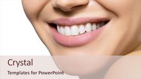  Presentation with teeth whitening - Audience pleasing PPT theme consisting of great teeth over white backdrop and a lemonade colored foreground