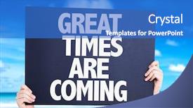  Presentation with bible end times - Slide deck having great times are coming card background and a teal colored foreground